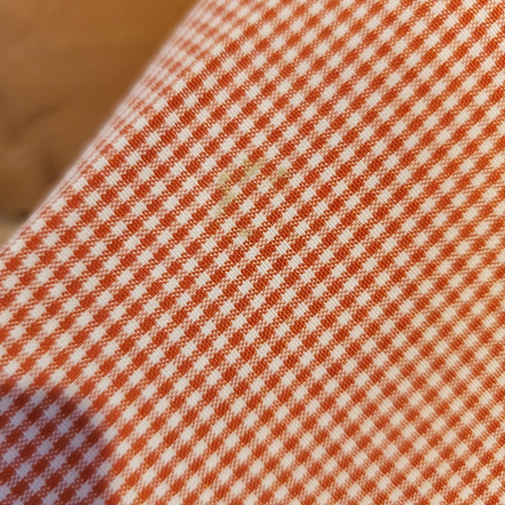 Men's Charter Club orange & white button down short sleeve shirt size L - Picture 5 of 5